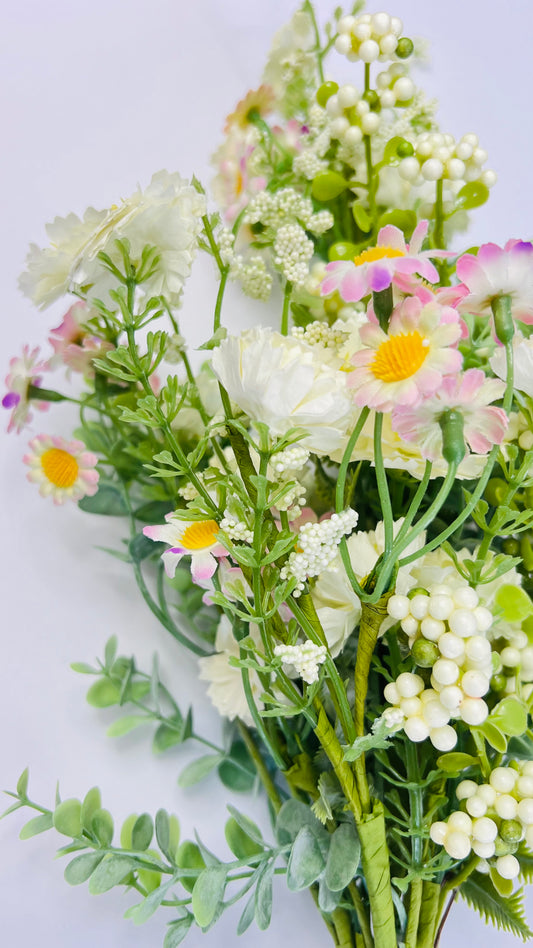 Mixed Wildflower Bush-Cream