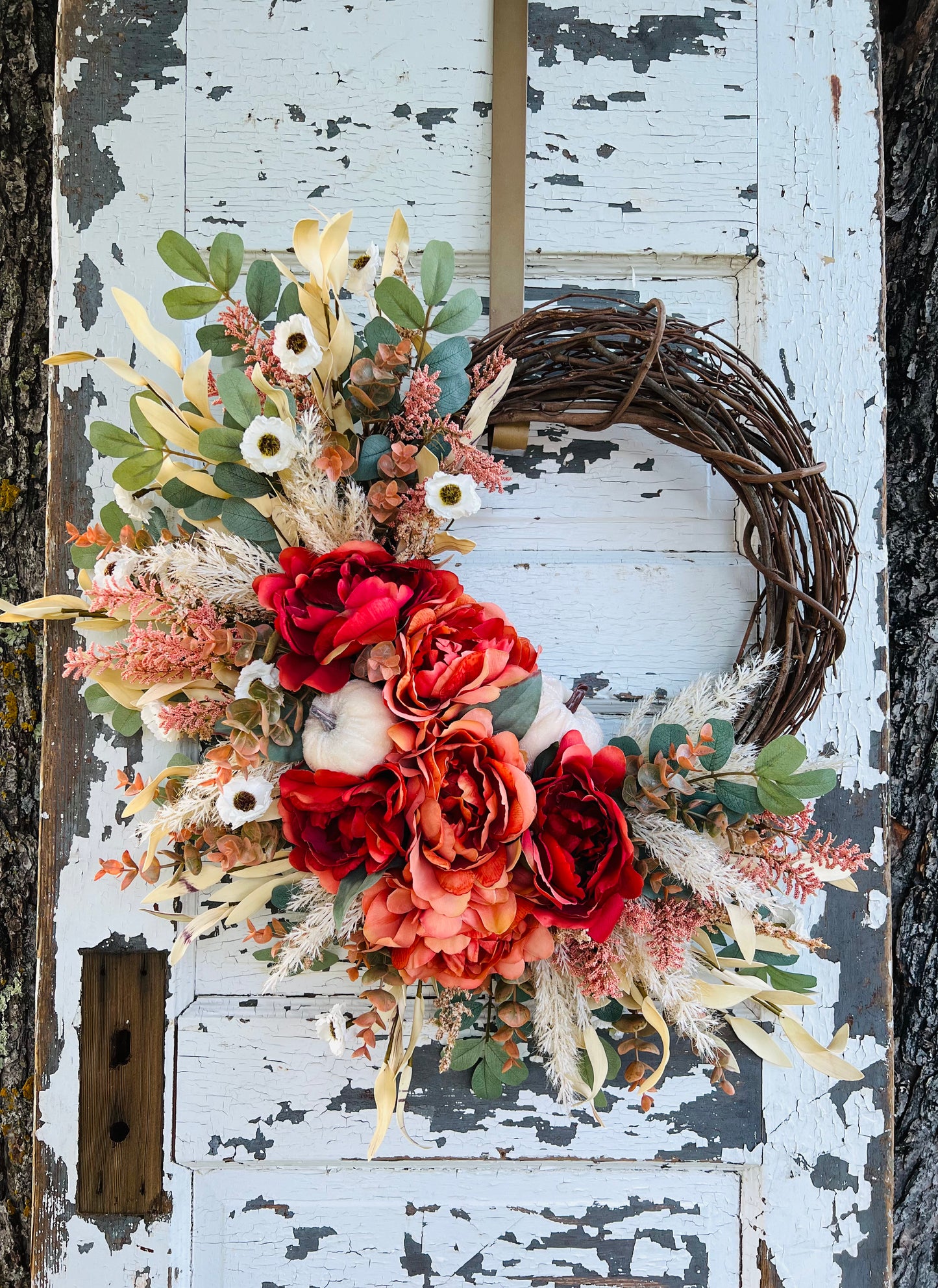 How to Make a Heart Wreath with a Wire Hanger and Foraged